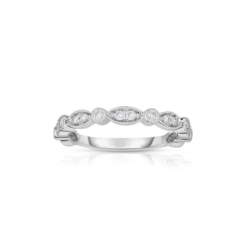 Multishape Diamond Design Band, 14K White Gold