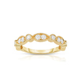 Multishape Diamond Design Band, 14K Yellow Gold