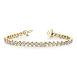 Estate Diamond Tennis Bracelet, 5 Carats, 14K Yellow Gold