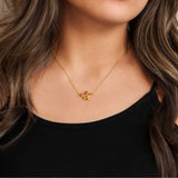 Ruby Crown Necklace, 14K Yellow Gold