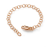 Chain Extender, 3 Inches Adjustable, Sterling Silver with Rose Gold Plating
