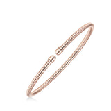 Flexible Open Cuff Bracelet, 14K Rose Gold