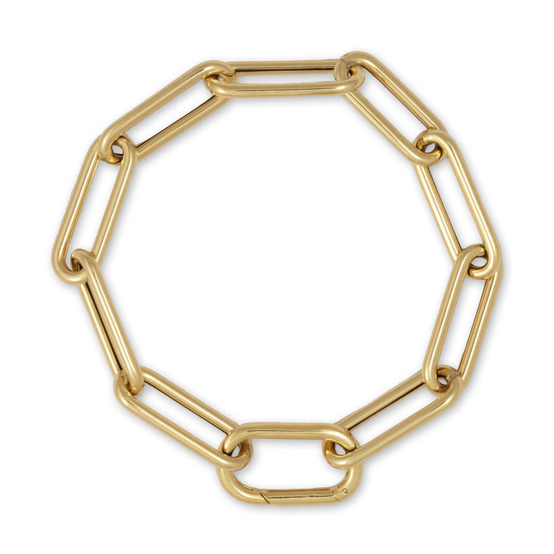 Paperclip Chain Bracelet, 14K Yellow Gold