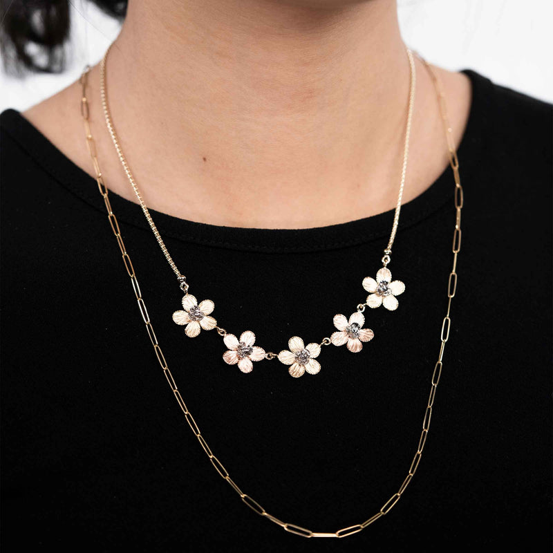 Paperclip Chain, Hollow, 24 Inches, 14K Yellow Gold