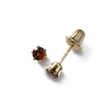 Baby's Garnet Birthstone Studs, 14K Yellow Gold