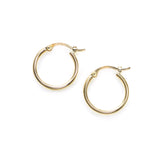 Half Inch Hoop Earring, 14K Yellow Gold