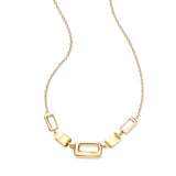 Geometric Element Necklace, 14K Yellow Gold