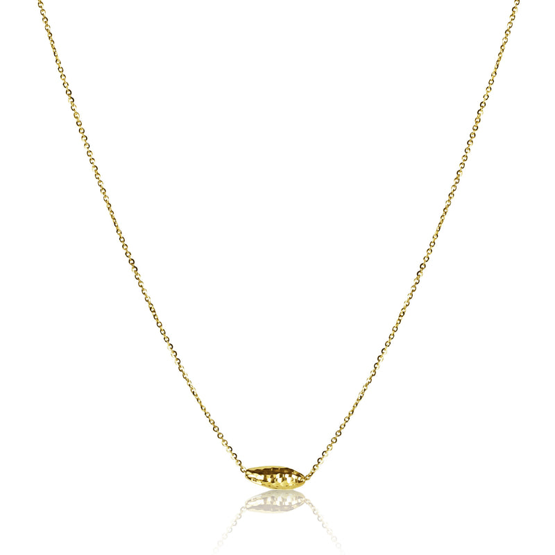 Faceted Movable Bead Necklace, 14K Yellow Gold