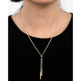 Lariat Style Necklace, 14K Yellow Gold