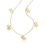 Star Element Dangle Necklace, 14K Yellow Gold