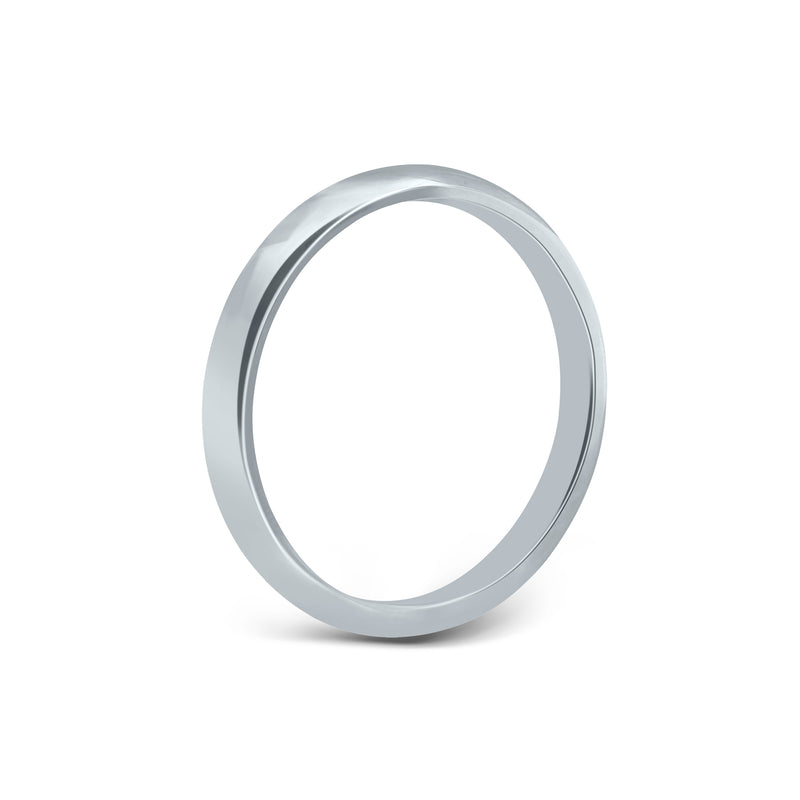 High Domed Slender Band, 1.5 MM, Platinum