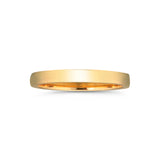 Flat Wedding Band, 3 MM, 14K Yellow Gold