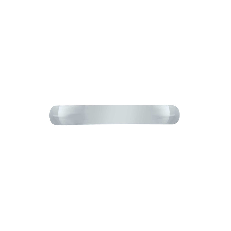 Slender High Domed Comfort Fit Band, 1 MM, Platinum