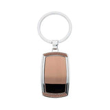 Brown Tone Key Ring, Stainless Steel