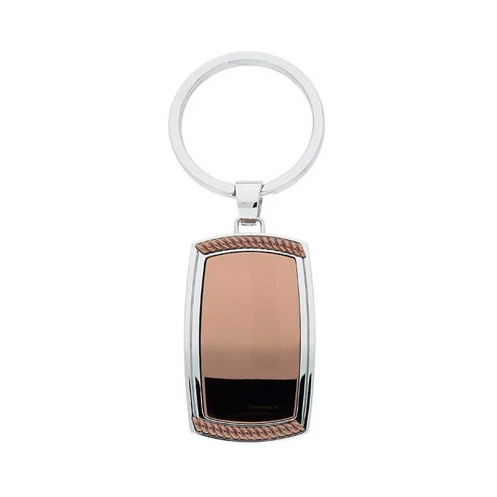 Brown Tone Key Ring, Stainless Steel