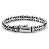 Woven Men's Bracelet, 8 inches, Sterling Silver