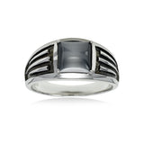 Simulated Cat's Eye Ring, Size 10, Sterling Silver