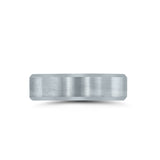 Platinum Brushed Wedding Band, 6 MM