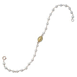 Miraculous Medal Freshwater Cultured Pearl Bracelet, 14K Yellow Gold