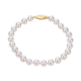 Akoya Saltwater Cultured Pearl Bracelet, 7 x 6.5 MM, 14K Gold