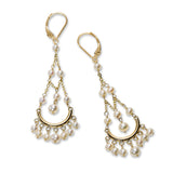 Freshwater Cultured Pearl Chandelier Earrings, 14K Yellow Gold