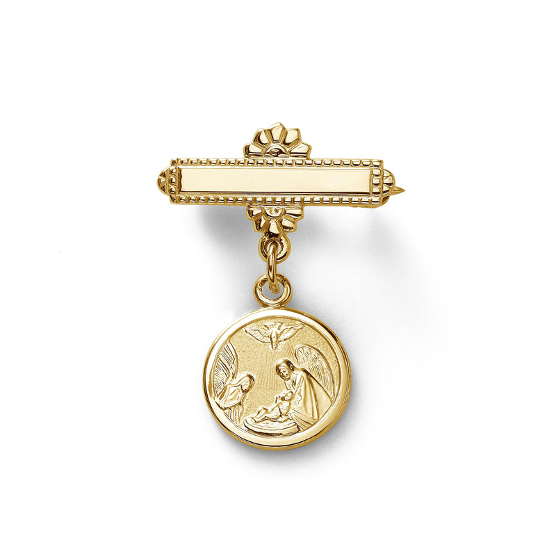 Guardian Angel Pin, 14K Yellow Gold