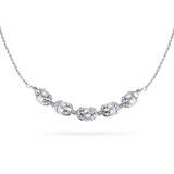 Five Freshwater Cultured Pearl Necklace, Sterling Silver