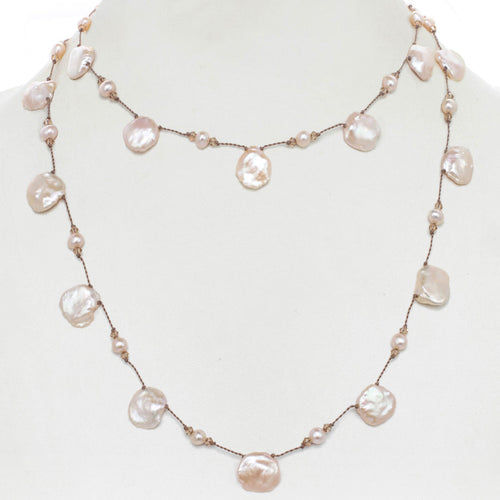 'Keshi' Freshwater Cultured Pearl Necklace, Sterling Silver