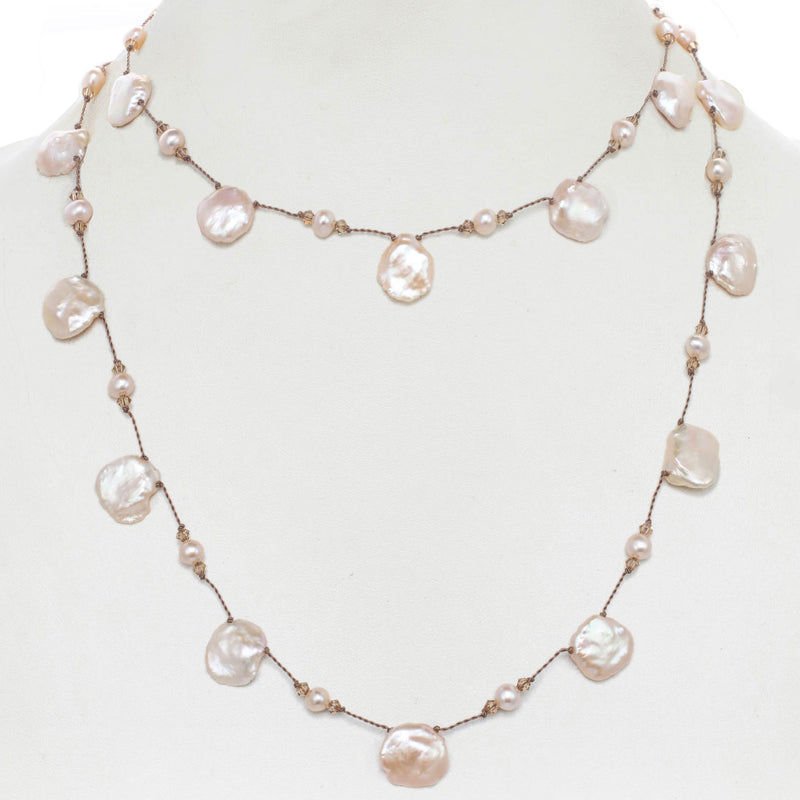 'Keshi' Freshwater Cultured Pearl Necklace, Sterling Silver