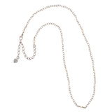 Sterling Silver Chain with Freshwater Pearls, 19 Inches