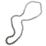 Grey Natural Color 36-Inch Tahitian Cultured Pearl Necklace