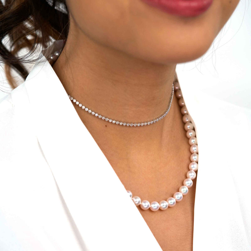 Japanese Cultured Pearl 20-Inch Necklace, 8 x 7.5 mm