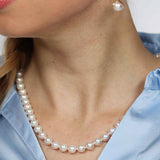 Japanese Cultured Pearl 20-Inch Necklace, 8 x 7.5 mm