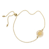 St. Benedict Medal Flexible Bracelet, 14K Yellow Gold