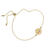 St. Benedict Medal Flexible Bracelet, 14K Yellow Gold