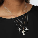 Fancy Brown Diamond Cross Pendant, 14K Rose Gold