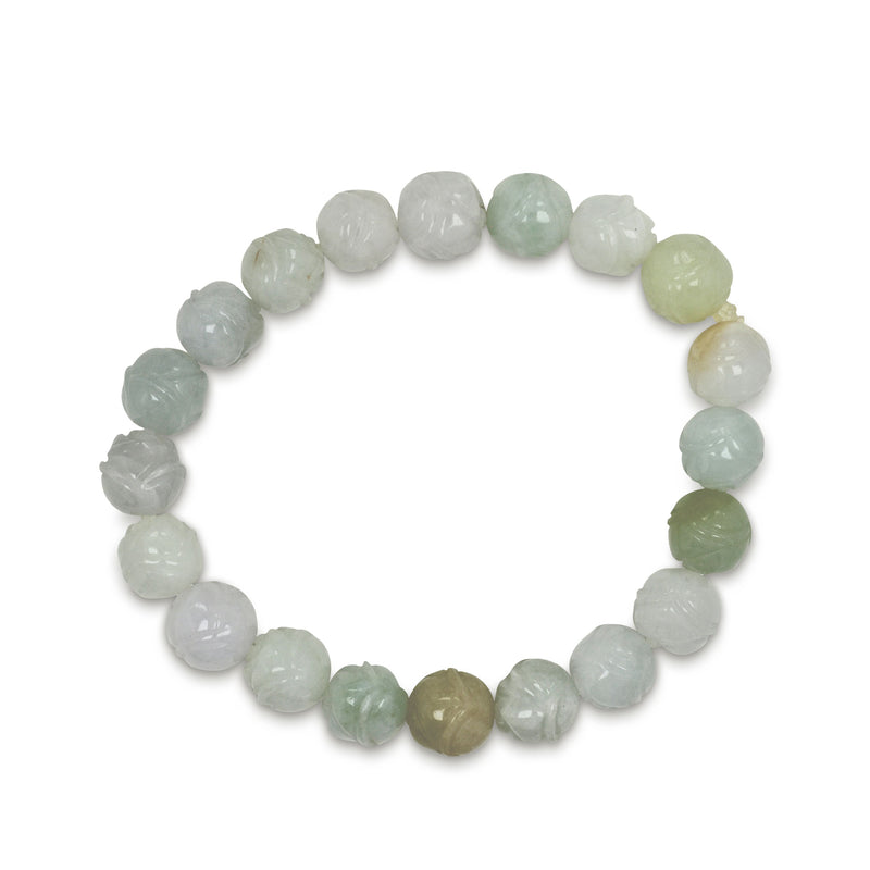 Natural Colors Jade Bracelet, Stretchy