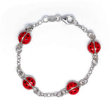 Child's Ladybug Bracelet, Sterling Silver, 5.50 inches