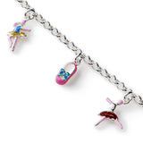 Ballerina Girl Charm Bracelet, Sterling Silver, 6.25 inches