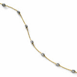 Oval Bead Bracelet, Sterling with 18K Yellow Gold Plating