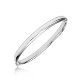 Shiny Bangle Bracelet, Sterling Silver