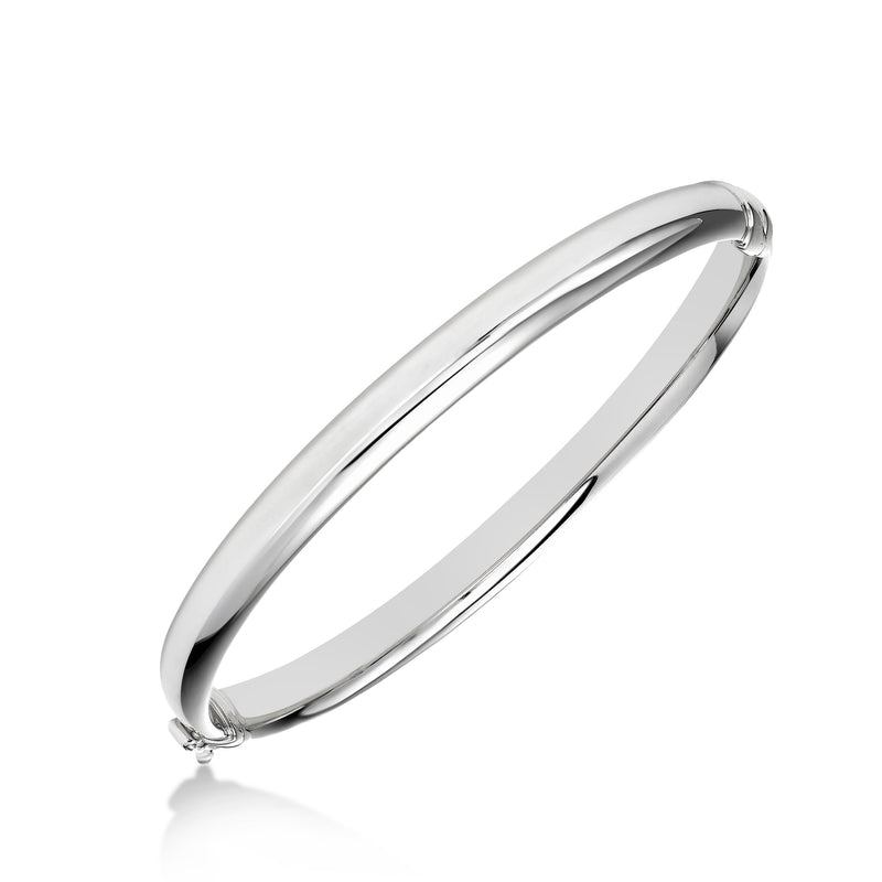 Shiny Bangle Bracelet, Sterling Silver