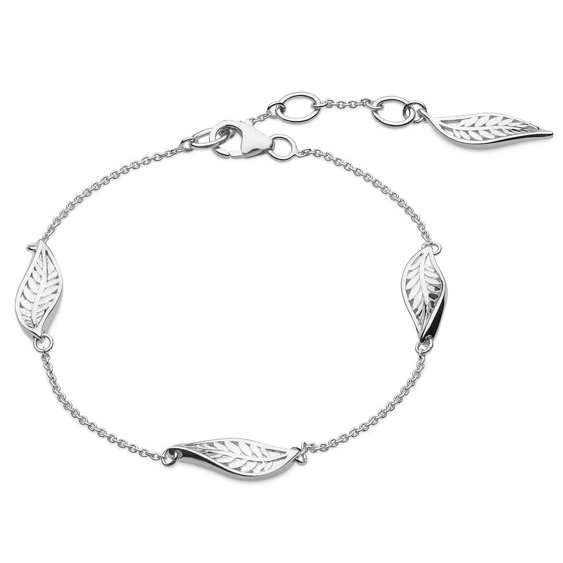 Blossom Eden Trio Leaf Bracelet, Sterling Silver