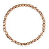 Stretchy Bead Bracelet, Sterling Silver with Rose Plating