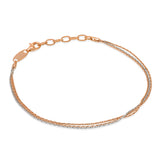 Three Silky Strands Bracelet, Sterling with 18K Rose Gold Plating