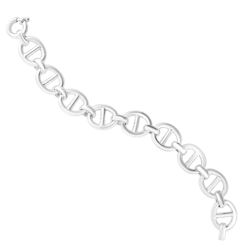 Marine Link Style Bracelet, Sterling Silver