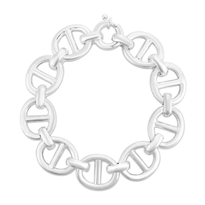 Marine Link Style Bracelet, Sterling Silver