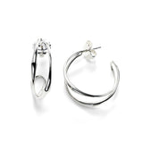 'Tendril' Large Hoop Earrings, Sterling Silver