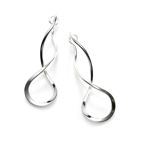 'Endless Braid' Medium Earrings, Sterling Silver