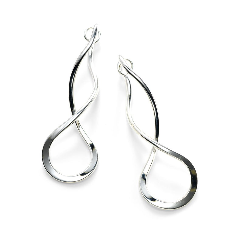 'Endless Braid' Medium Earrings, Sterling Silver